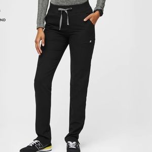 FIGS Yola High Waisted Skinny Scrub Pant (Black)